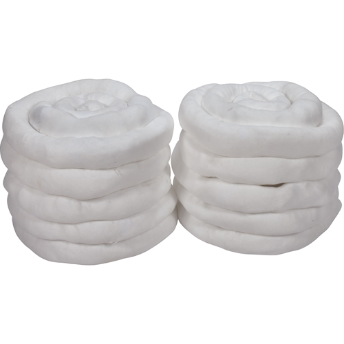 Sorbent Sock, Oil Only, 45 gal. Absorbancy, 3" W x 10' L, Pack of 10 Toolneeds Inc.