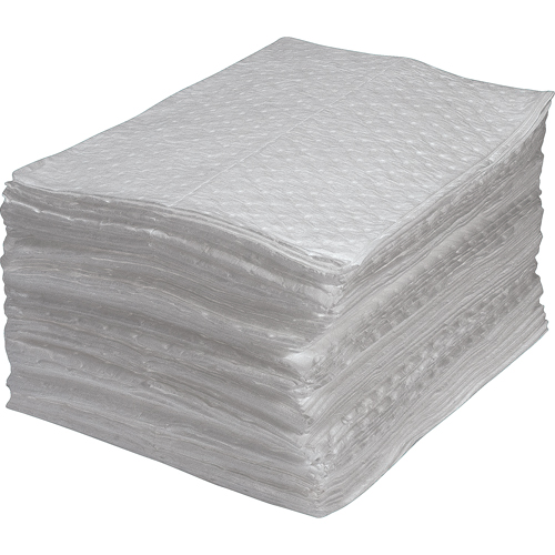 Premium Fine Fibre Sorbent Pads, Oil Only, 15" x 17", 30 gal. Absorbancy Toolneeds Inc.