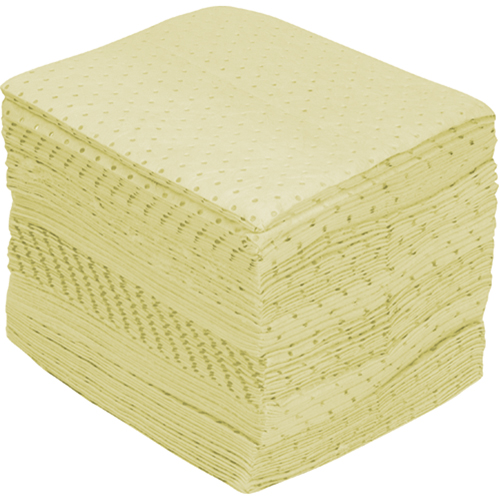 Premium Fine Fibre Sorbent Pads, Hazmat, 15" x 17", 25 gal. Absorbancy Toolneeds Inc.