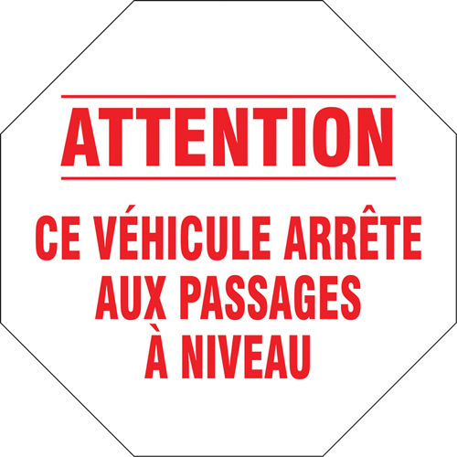 Panneau routier francais, Vinyle, 18" la x 18" h Toolneeds Inc.