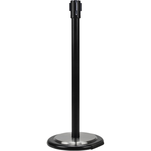 Poteau r&eacute;cepteur pour barri&egrave;res sur pieds pour le contr&ocirc;le des foules avec roues, Hauteur de 35", Noir Toolneeds Inc.