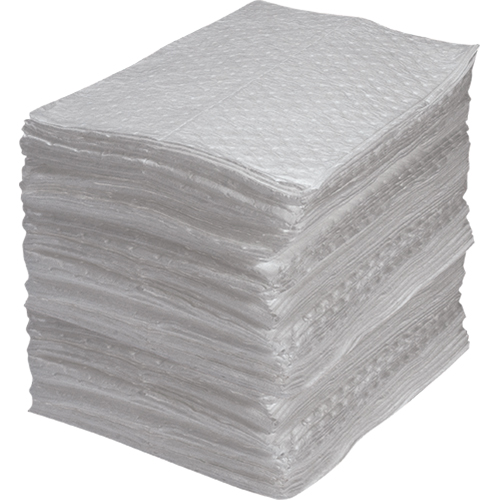 Industrial-Grade Fine Fibre Sorbent Pads, Oil Only, 15" x 17", 40 gal. Absorbancy Toolneeds Inc.