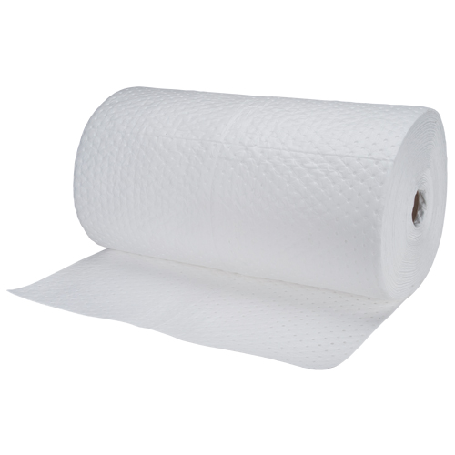 Industrial-Grade Fine Fibre Sorbent Rolls, Heavyweight, 150' L x 30" W, 70 gal. Absorbancy Toolneeds Inc.