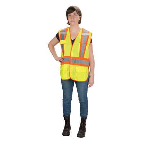 CSA Compliant High Visibility Surveyor Vest, High Visibility Lime-Yellow, Large, Polyester Toolneeds Inc.