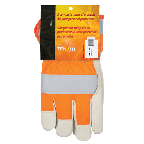Gants d'ajusteur &agrave; chaleur sup&eacute;rieure orange haute visibilit&eacute;, Grand, Paume en Cuir fleur de vache, Doublure en Thinsulate Toolneeds Inc.