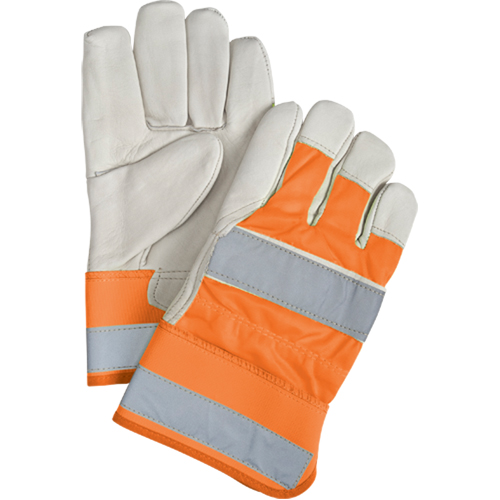 Gants d'ajusteur &agrave; chaleur sup&eacute;rieure orange haute visibilit&eacute;, Grand, Paume en Cuir fleur de vache, Doublure en Thinsulate Toolneeds Inc.
