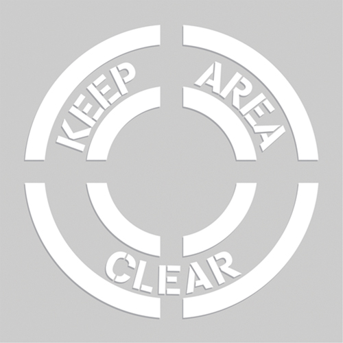 Pochoirs de marquage du sol - Keep Area Clear, Pictogramme, 20" x 20" Toolneeds Inc.