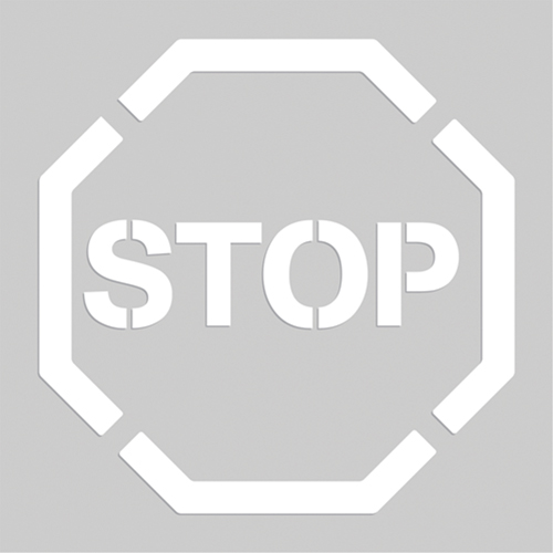 Pochoirs de marquage du sol - Stop, Pictogramme, 20" x 20" Toolneeds Inc.