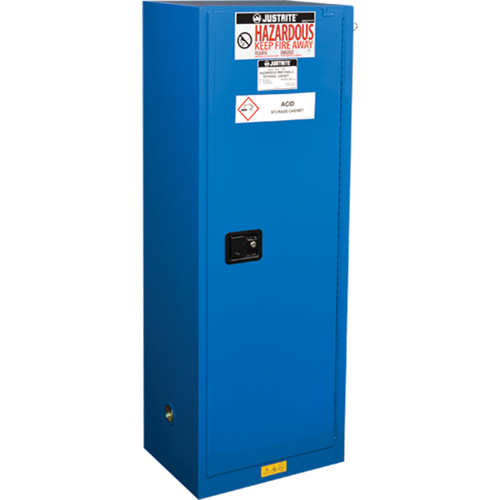 Armoires &eacute;troites doubl&eacute;es pour rangement de mati&egrave;res dangereuses Chem-Cor, 22 gal., 23,25" x 65" x 18" Toolneeds Inc.