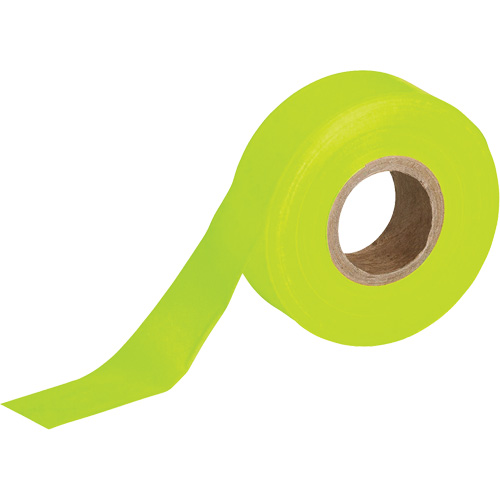 Flagging Tape, 1.188" W x 150' L, Fluorescent Lime Toolneeds Inc.