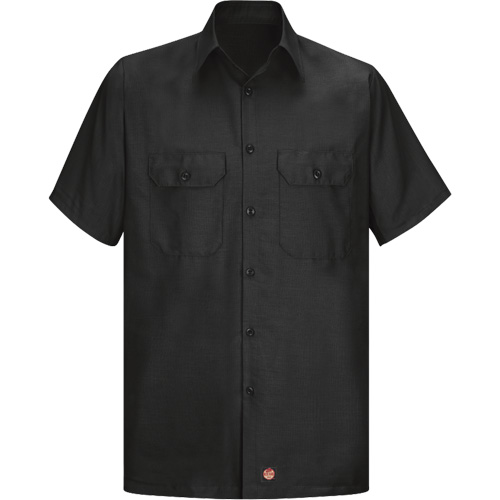 Short Sleeve Ripstop Shirt, Men's, Large (Tall), Black Toolneeds Inc.