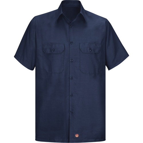 Chemise &agrave; manches courtes en tissu ind&eacute;chirable, Hommes, 3T-Grand, Bleu marine Toolneeds Inc.