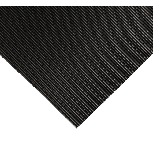 Corrugated Switchboard Matting No.702, 4' W x 20' L, 1/4" Thickness, Black, PVC Toolneeds Inc.