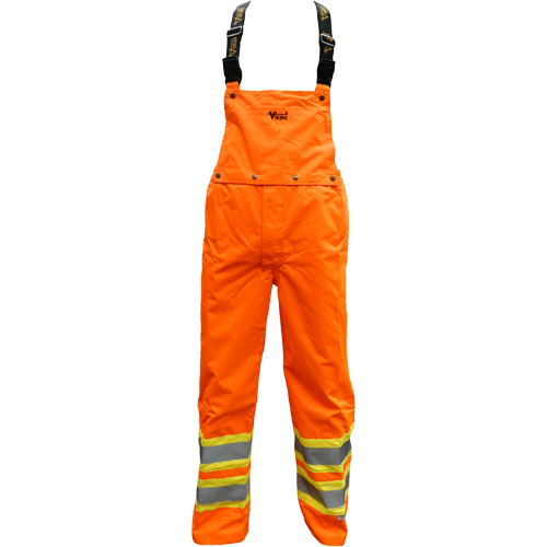 Pantalon de s&eacute;curit&eacute; Journeyman d&eacute;tachable &agrave; bavette, Polyester, Petit, Orange haute visibilit&eacute; Toolneeds Inc.