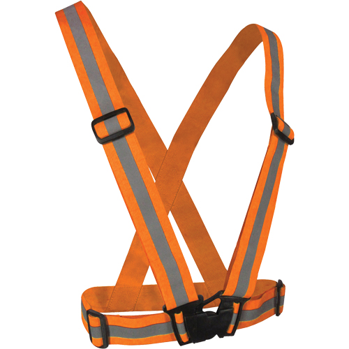 Elastic Safety Harness, High Visibility Orange, Silver Reflective Colour, One Size Toolneeds Inc.