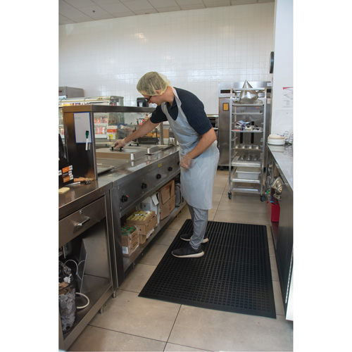 Anti-Fatigue Matting, Slotted, 3' x 5' x 7/8", Black, Natural Rubber Toolneeds Inc.