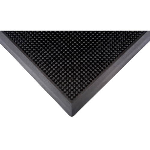 Tapis d'entr&eacute;e ext&eacute;rieure, Caoutchouc, Grattoir Type, Motif Textur&eacute;, 2' x 2-2/3', Noir Toolneeds Inc.