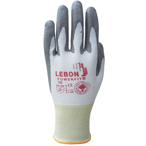 Gants r&eacute;sistants &agrave; la coupe PowerFit Lebon, Taille T-petit/6, Calibre 13, Rev&ecirc;tement Polyur&eacute;thane, Enveloppe en Poly&eacute;thyl&egrave;ne, ASTM ANSI niveau A2/EN 388 niveau B Toolneeds Inc.