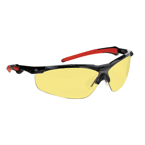 Dynamic Hawk Series Safety Glasses, Amber Lens, Anti-Fog, ANSI Z87+/Meets/Exceeds CSA Z94.3 Toolneeds Inc.