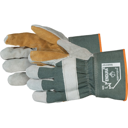 Endura&reg; Double-Palm Fitters Gloves, One Size, Split Cowhide Palm Toolneeds Inc.