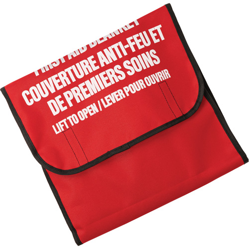 Dynamic Fire Blanket with Nylon Pouch Holder, Wool, 60"L x 71"W Toolneeds Inc.