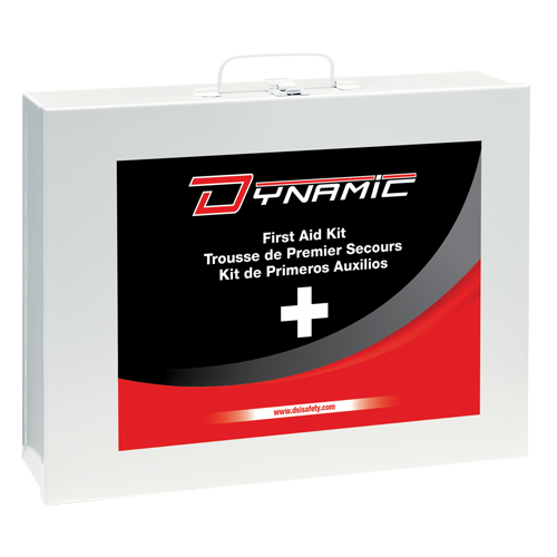 Trousse de premiers soins industrielle pour usage g&eacute;n&eacute;ral Dynamic, Dispositif m&eacute;dical Classe 1, Boîte en m&eacute;tal Toolneeds Inc.