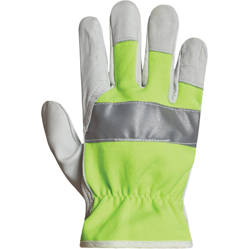 Gants de conducteur haute visibilit&eacute; avec bandes r&eacute;fl&eacute;chissantes Endura, 3T-Grand, Paume en Cuir fleur de ch&egrave;vre Toolneeds Inc.