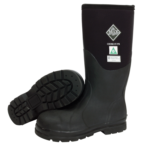 Chore Classic Fleece-Lined Work Boots, Rubber, Steel Toe, Size 5, Puncture Resistant Sole Toolneeds Inc.
