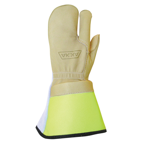 Gants &agrave; 3 doigts pour monteur de ligne, Moyen, Paume en Cuir fleur de vache Toolneeds Inc.
