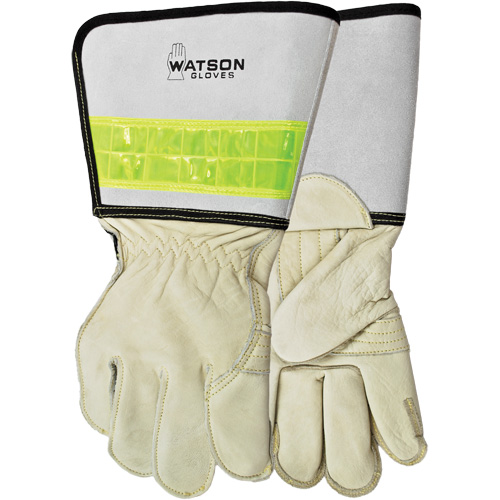 Gants de soudage pour monteur de ligne pour disjoncteur, Cuir fleur de vache, Taille Moyen Toolneeds Inc.