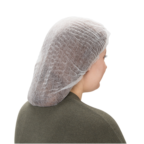Bonnet bouffant pliss&eacute;, Polypropyl&egrave;ne, 24", Blanc Toolneeds Inc.