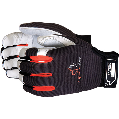 Clutch Gear&reg; Mechanic's Gloves, Grain Leather/Split Leather Palm, Size Small Toolneeds Inc.
