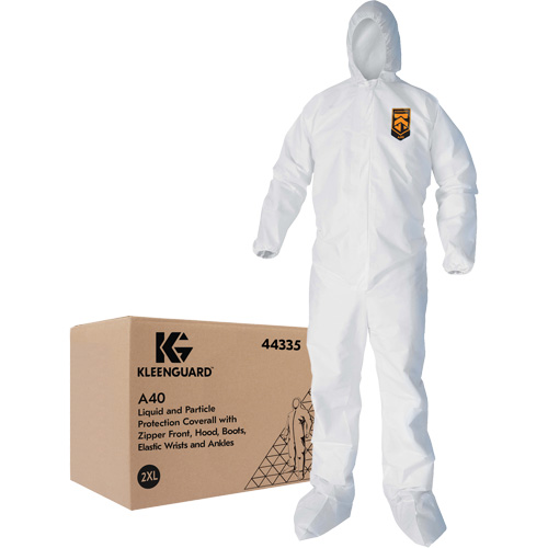Kleenguard A40 Coveralls, 2X-Large, White, Microporous Toolneeds Inc.