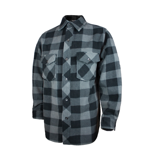 Plaid Solar Fleece Shirt, Men's, Large, Grey Toolneeds Inc.