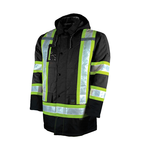 Parka de s&eacute;curit&eacute; doubl&eacute;, Noir, Grand Toolneeds Inc.
