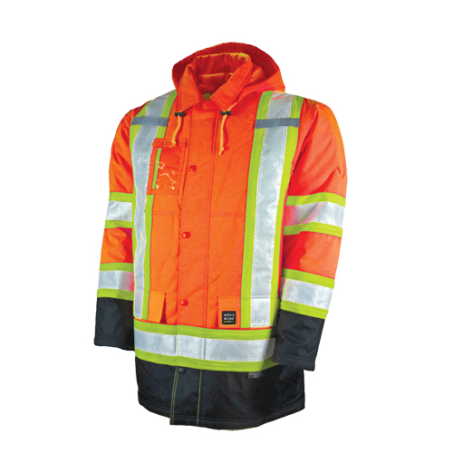 Parka de s&eacute;curit&eacute; doubl&eacute;, Orange haute visibilit&eacute;, Grand Toolneeds Inc.