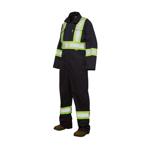 Unlined Safety Coveralls, Large, Navy Blue Toolneeds Inc.