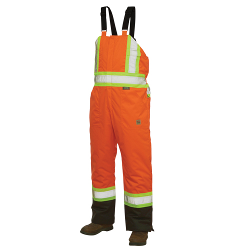 Lined Safety Overalls, Polyester/Polyurethane, Large, High Visibility Orange Toolneeds Inc.