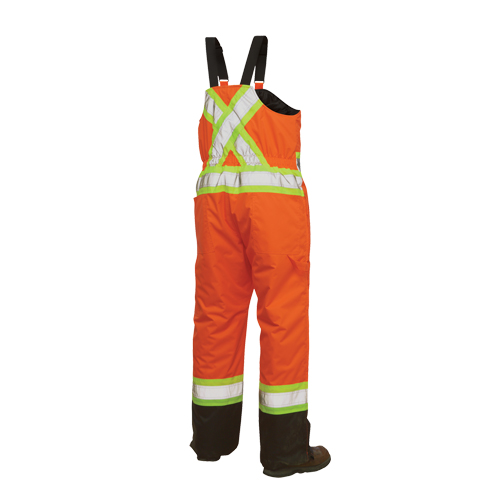 Lined Safety Overalls, Polyester/Polyurethane, Large, High Visibility Orange Toolneeds Inc.