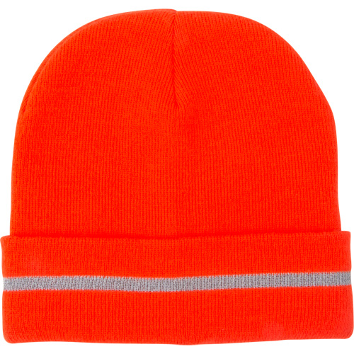 High Visibility Knit Hat with Reflective Stripe, High Visibility Orange, Acrylic Toolneeds Inc.