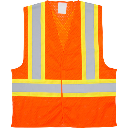 Traffic Safety Vest, High Visibility Orange, Medium, Polyester Toolneeds Inc.