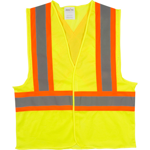 Traffic Safety Vest, High Visibility Lime-Yellow, Medium, Polyester Toolneeds Inc.