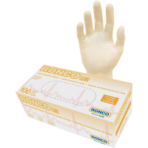 Disposable Gloves, X-Large, Latex, 4-mil, Powder-Free, Natural, Class 2 Toolneeds Inc.