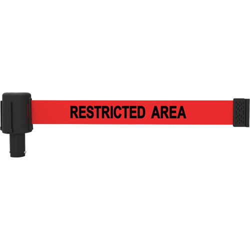 Cassette de banni&egrave;re PLUS, Restricted Area, 15', Ruban Rouge Toolneeds Inc.