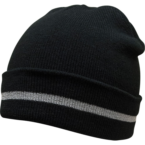 Knit Hat with Silver Reflective Stripe, One Size, Black Toolneeds Inc.