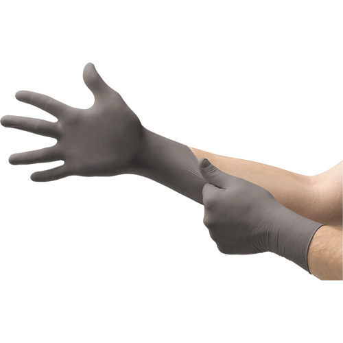 TouchNTuff&reg; 93-250 Disposable Gloves, 6/X-Small, Nitrile, 5.1-mil/7.9-mil, Powder-Free, Grey Toolneeds Inc.