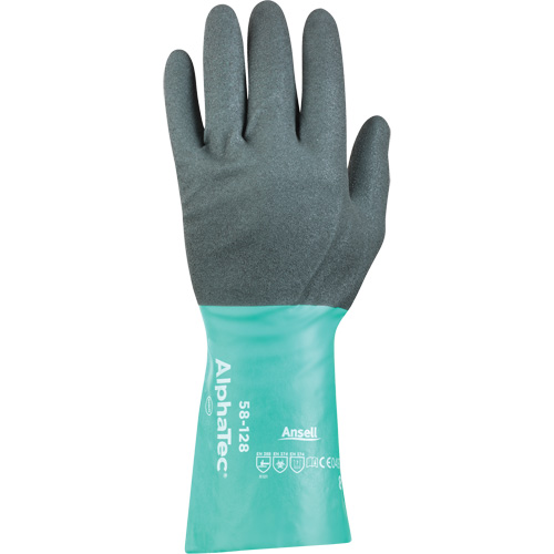 AlphaTec&reg; 58-128 Chemical-Resistant Gloves, Size 10, 13" L, Nitrile, Nylon Inner Lining, 7-mil Toolneeds Inc.
