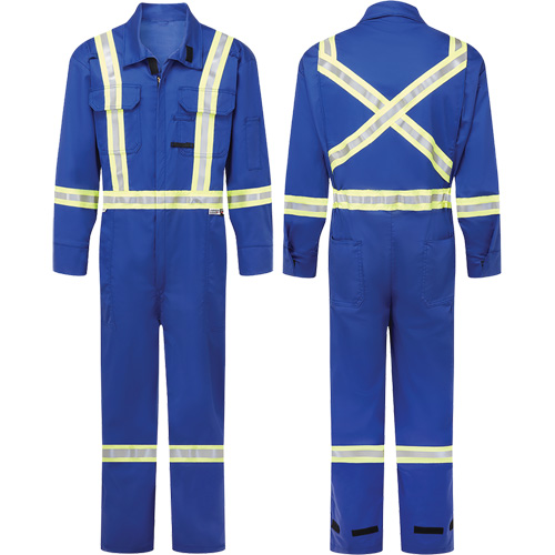 Avenger 7 oz. Flame Resistant Coveralls, Size 34, Royal Blue Toolneeds Inc.