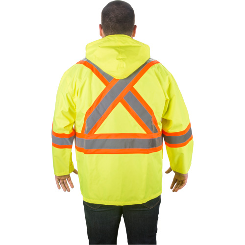RZ1000 Rain Jacket, Polyester, Small, High Visibility Lime-Yellow Toolneeds Inc.