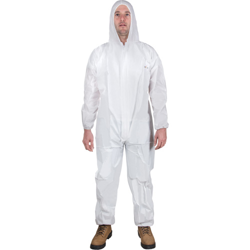 Hooded Coveralls, Medium, White, SMS Toolneeds Inc.